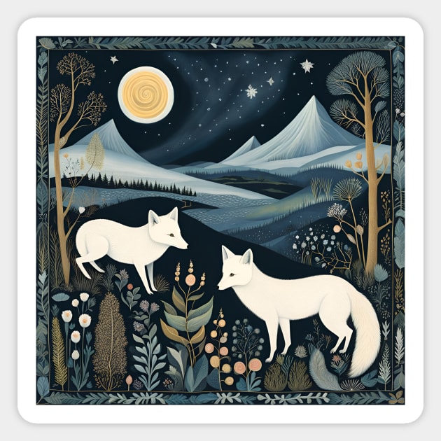 Arctic Foxes II Sticker by Northern-Lights